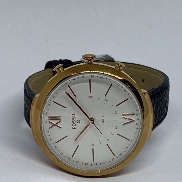 Fossil FTW5021 Women's Black Leather Analog Silver Dial Quartz Wrist Watch WO583 - Picture 7 of 12